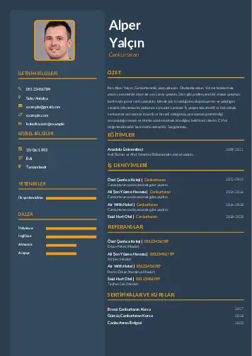 Cankurtaran CV Örnekleri cv indir